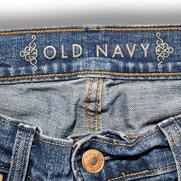 EUC Old Navy Distressed Boyfriend Skinny Jeans Sz. 0 Regular Happy Blue - Picture 4 of 11